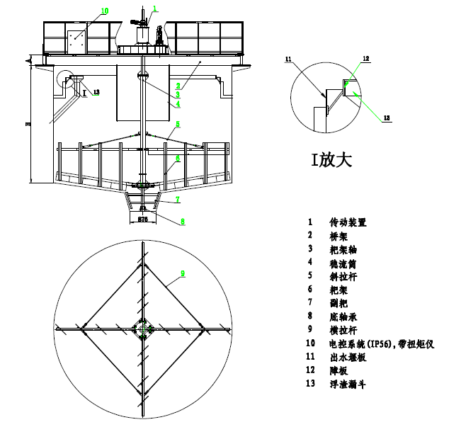 中心传动刮泥机结构